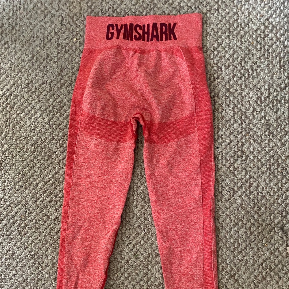 gymshark flex high waisted leggings red size m